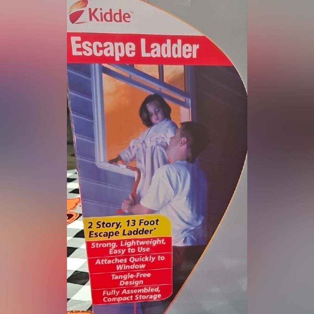 Red Fire Escape Ladder - Picture 5 of 6